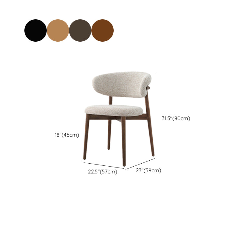 Modern Simple Side Chair Solid Wood Base Side Dining Chair for Living Room