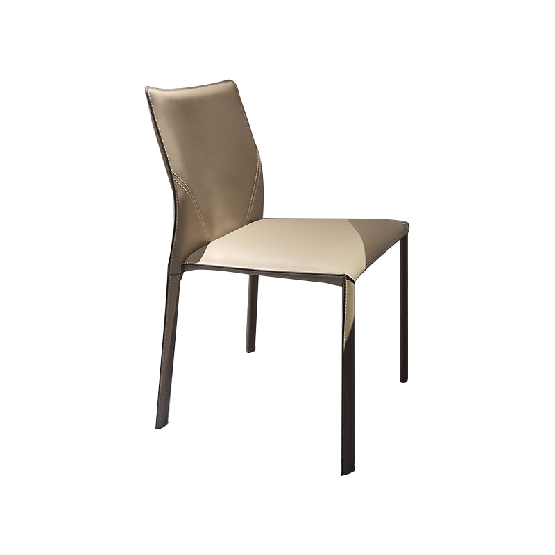 Upholstered Dining Chairs Faux Leather Chairs with Metal Base