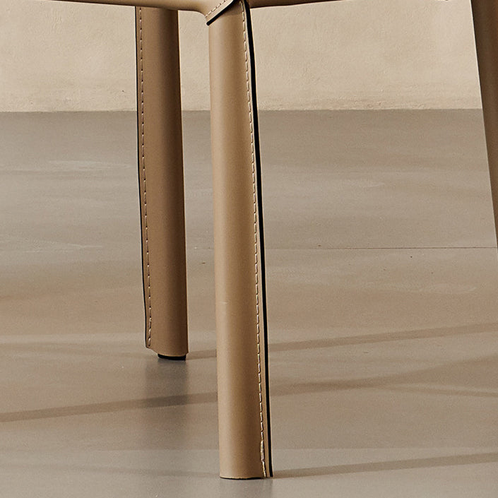 Upholstered Dining Chairs Faux Leather Chairs with Metal Base