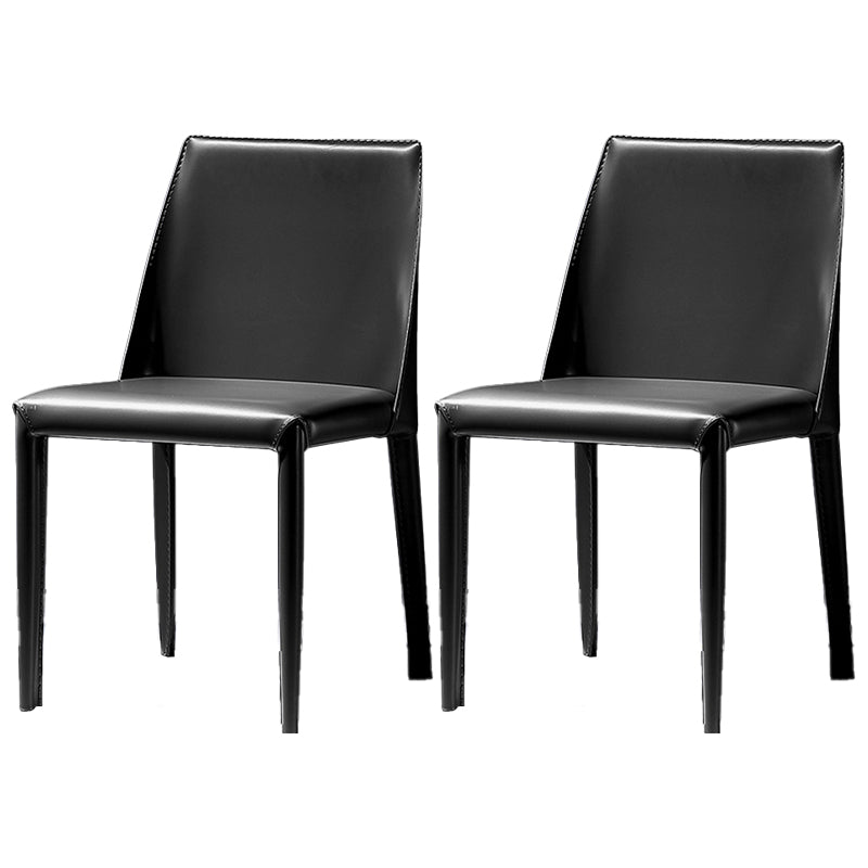Modern Simple Side Chair Faux Leather Side Dining Chair for Living Room