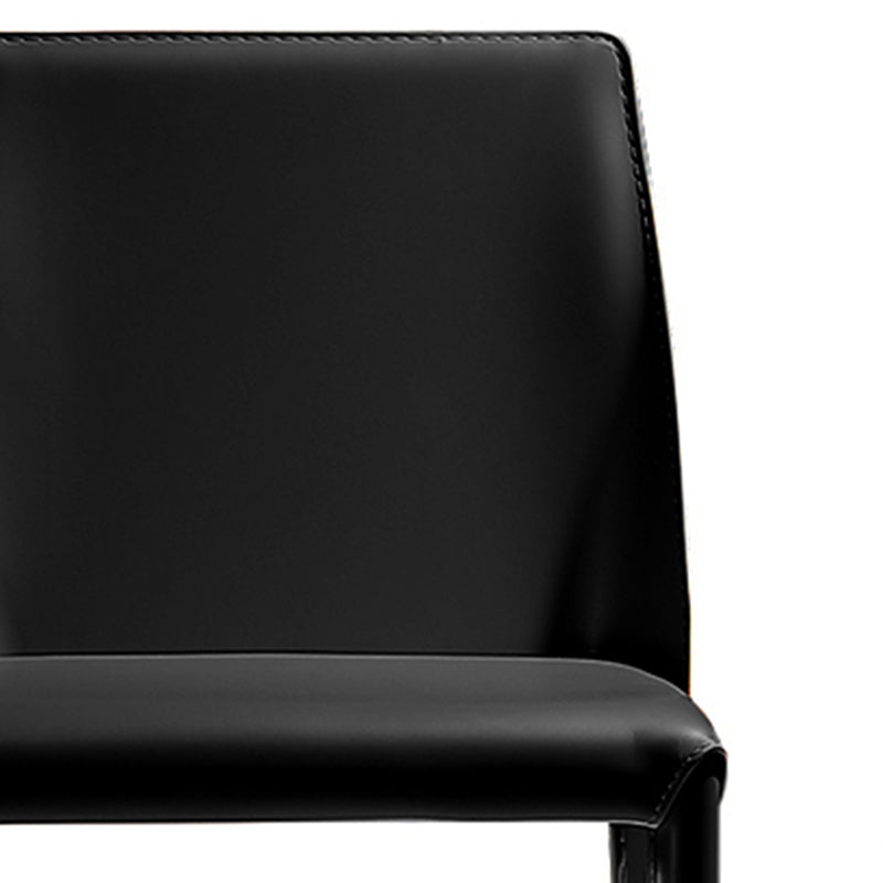 Modern Simple Side Chair Faux Leather Side Dining Chair for Living Room