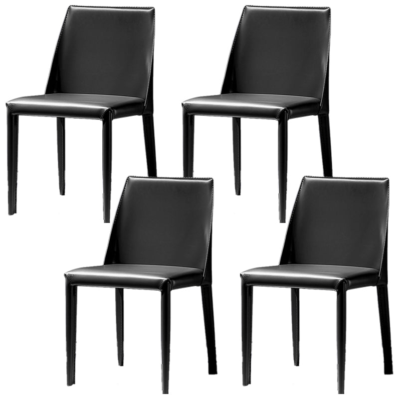 Modern Simple Side Chair Faux Leather Side Dining Chair for Living Room