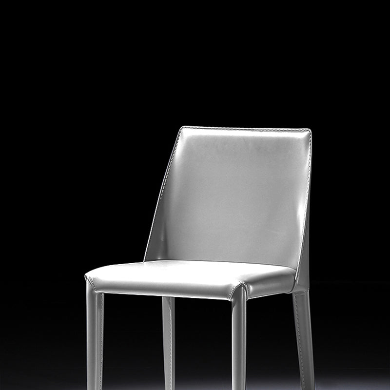 Modern Simple Side Chair Faux Leather Side Dining Chair for Living Room