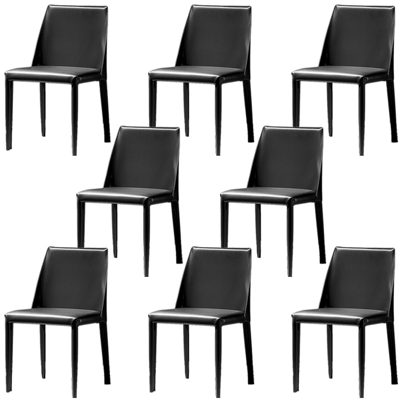 Modern Simple Side Chair Faux Leather Side Dining Chair for Living Room