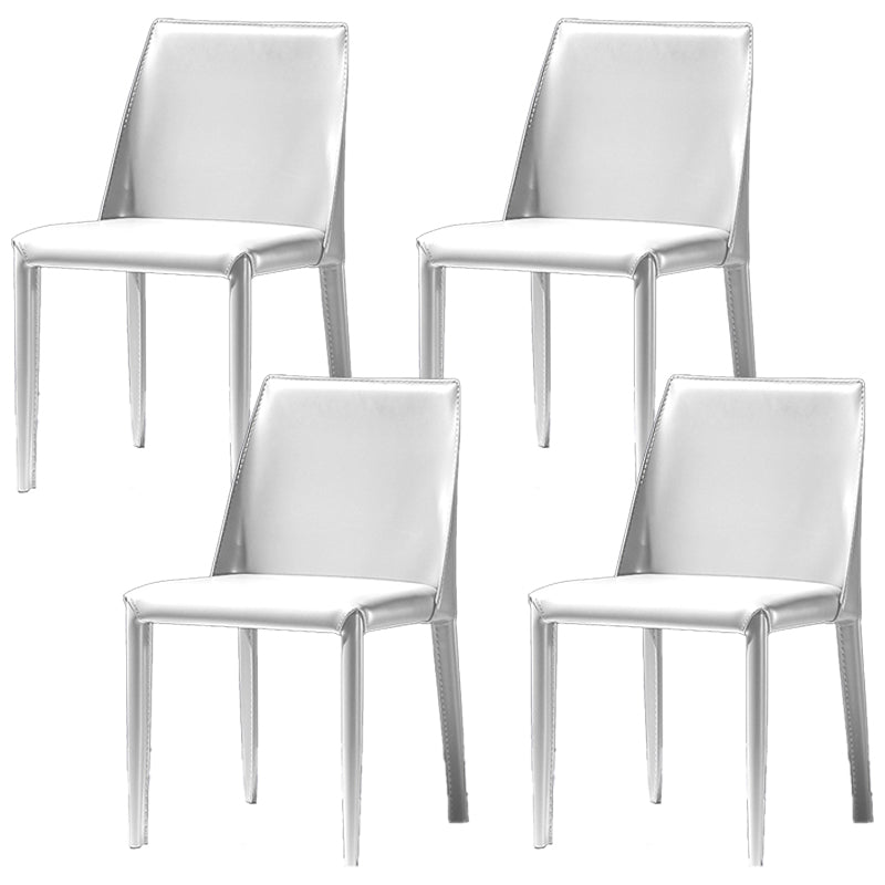 Modern Simple Side Chair Faux Leather Side Dining Chair for Living Room
