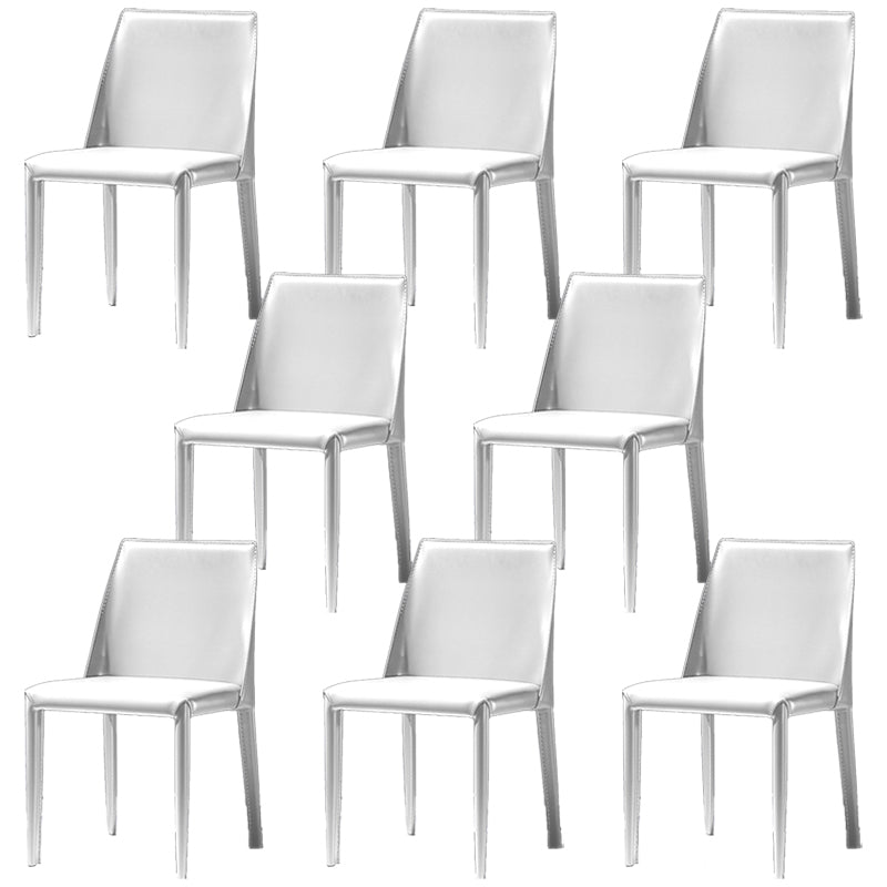 Modern Simple Side Chair Faux Leather Side Dining Chair for Living Room