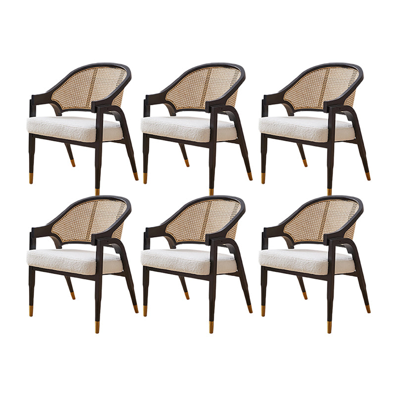Modern Simple Arm Chair Wooden Frame Dining Arm Chair for Home Use