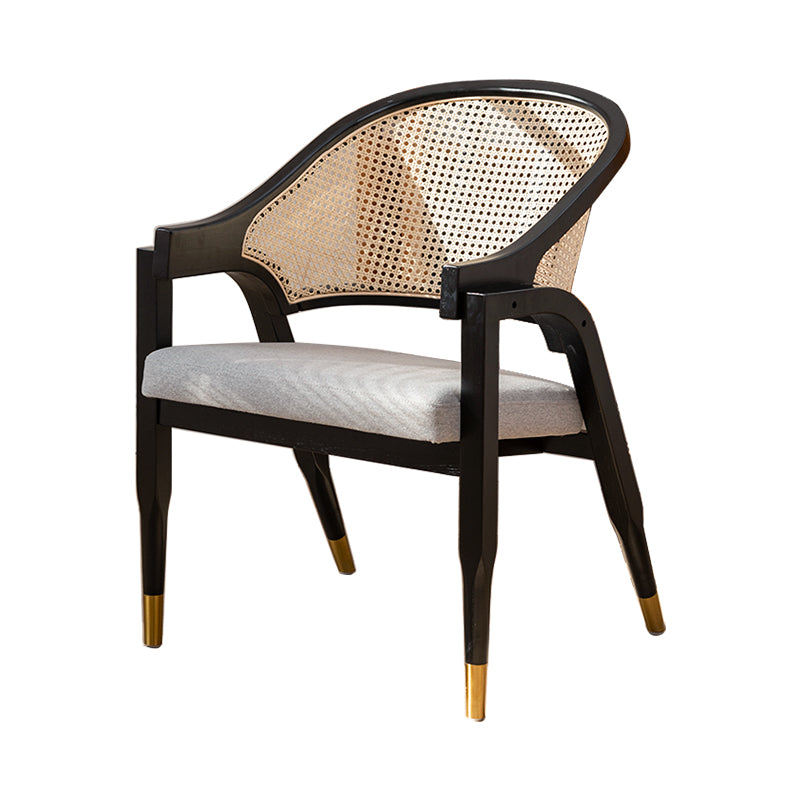 Modern Simple Arm Chair Wooden Frame Dining Arm Chair for Home Use