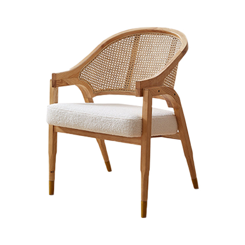 Modern Simple Arm Chair Wooden Frame Dining Arm Chair for Home Use
