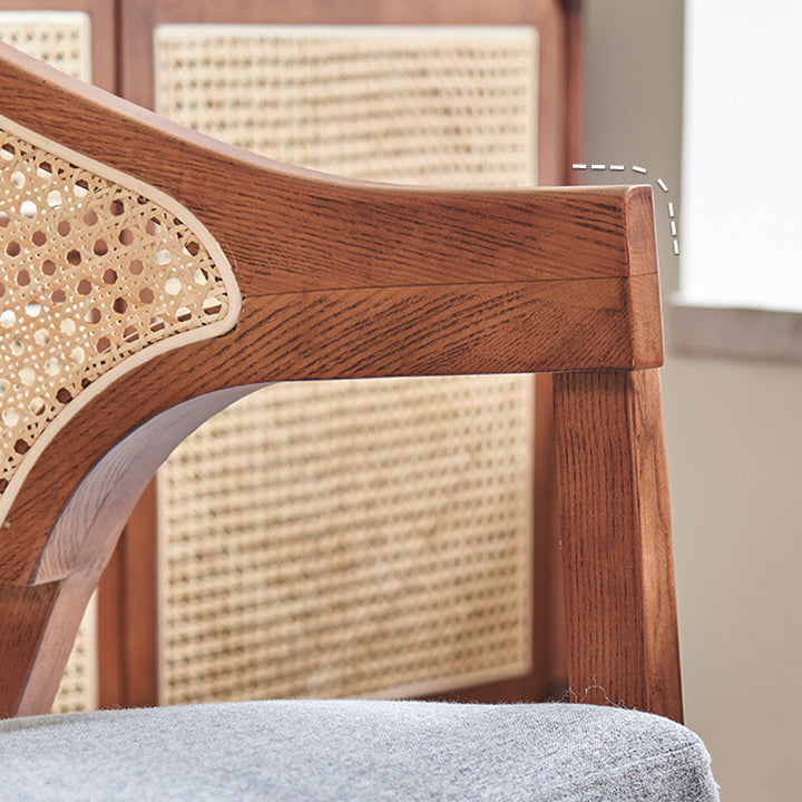 Modern Simple Arm Chair Wooden Frame Dining Arm Chair for Home Use