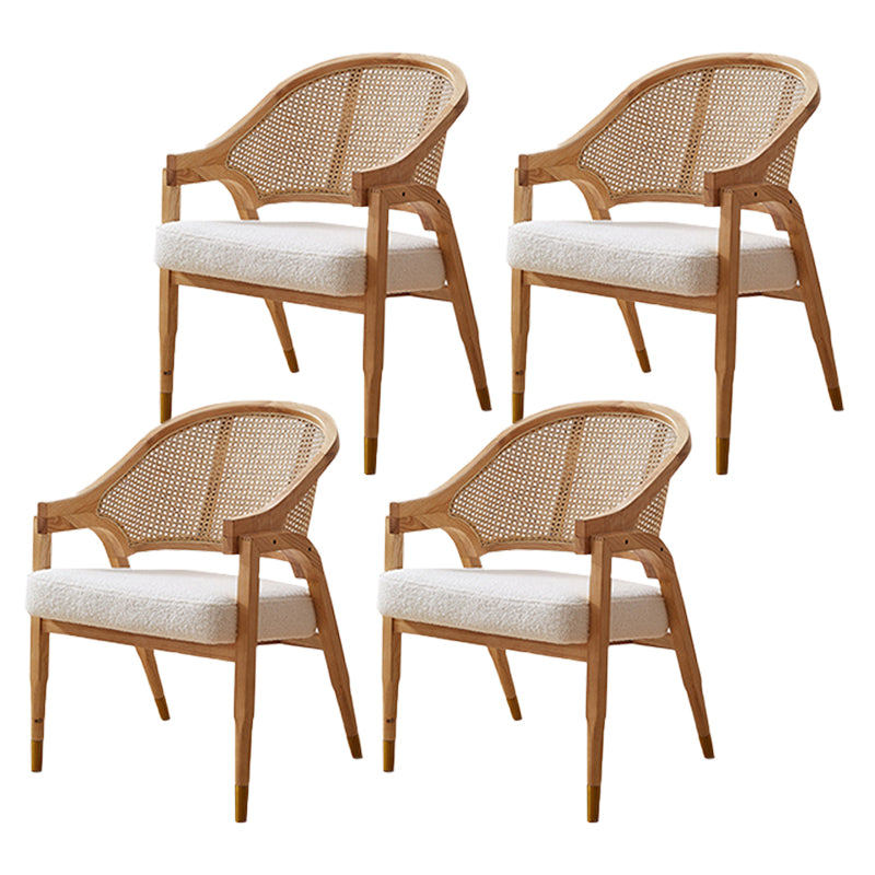 Modern Simple Arm Chair Wooden Frame Dining Arm Chair for Home Use