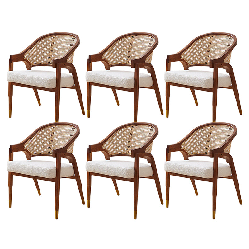 Modern Simple Arm Chair Wooden Frame Dining Arm Chair for Home Use