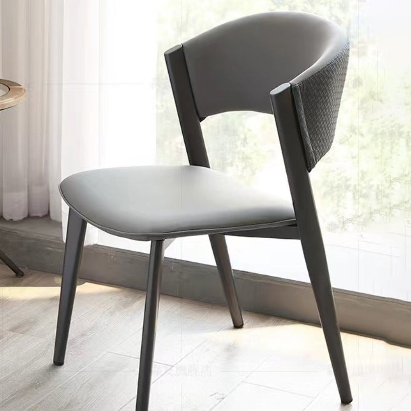 Modern Simple Side Chair Metal Frame Side Dining Chair for Living Room