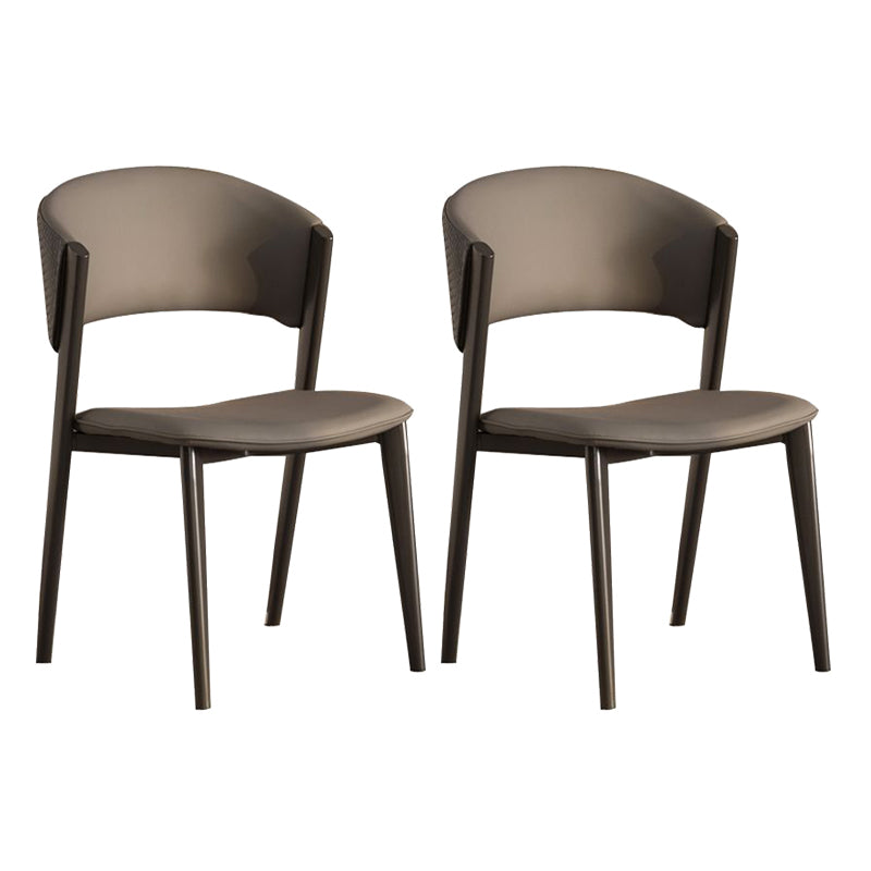 Modern Simple Side Chair Metal Frame Side Dining Chair for Living Room