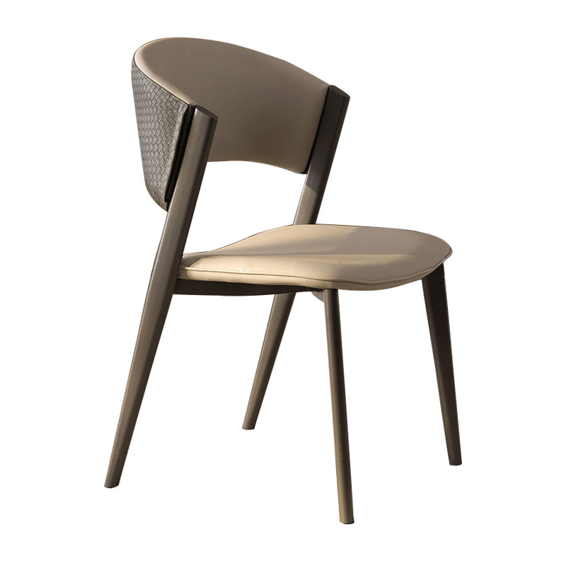Modern Simple Side Chair Metal Frame Side Dining Chair for Living Room