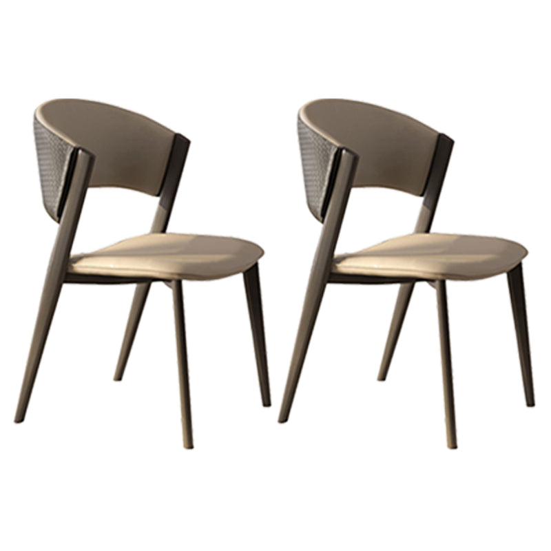 Modern Simple Side Chair Metal Frame Side Dining Chair for Living Room