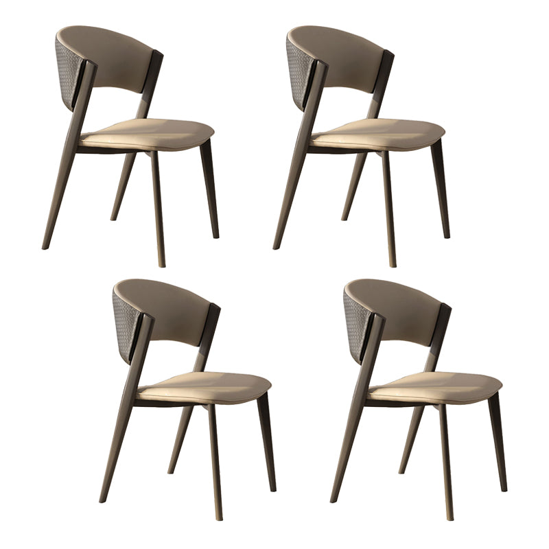 Modern Simple Side Chair Metal Frame Side Dining Chair for Living Room