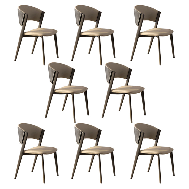 Modern Simple Side Chair Metal Frame Side Dining Chair for Living Room