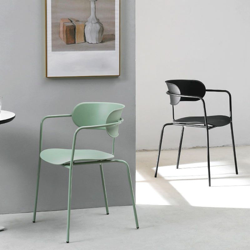 Modern Style Arm Chair Plastic Indoor Dining Chair for Living Room