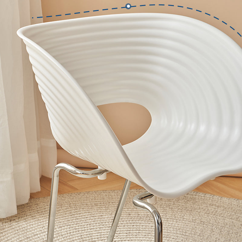 Industrial Style Arm Chair Plastic Indoor Dining Chair for Living Room
