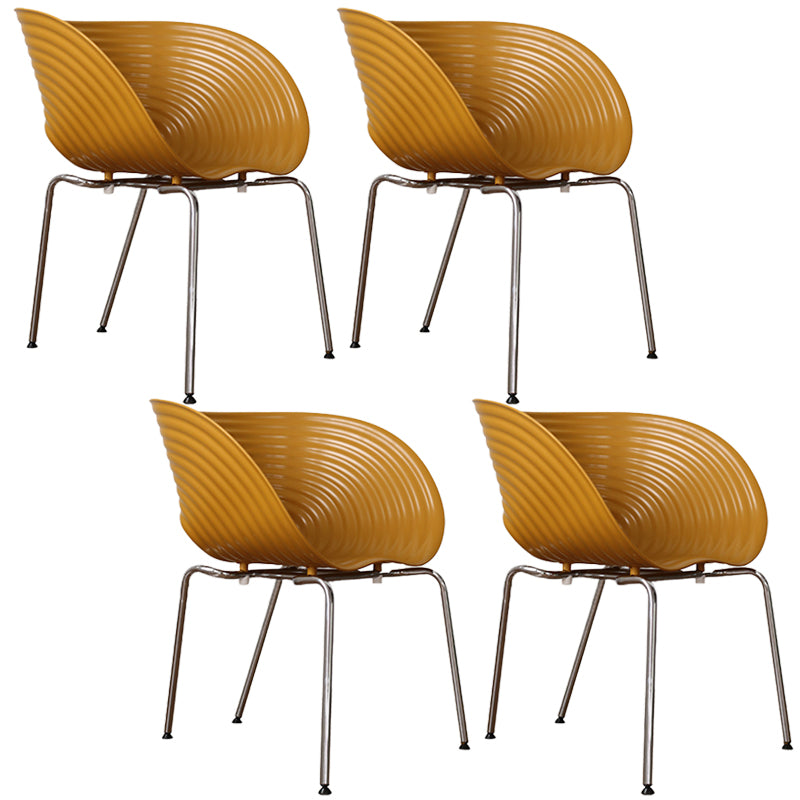 Industrial Style Arm Chair Plastic Indoor Dining Chair for Living Room