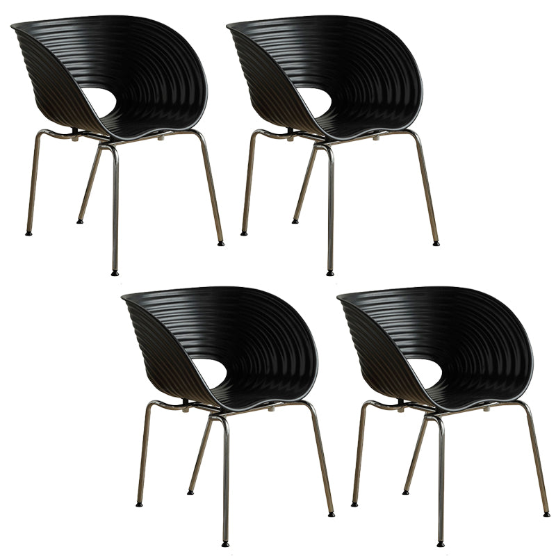 Industrial Style Arm Chair Plastic Indoor Dining Chair for Living Room