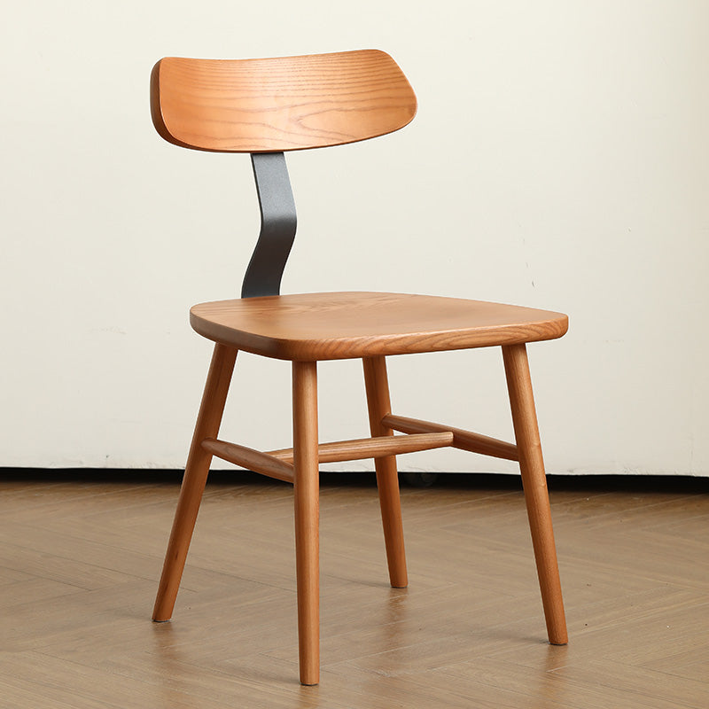 Industrial Style Side Chair Solid Wood Indoor Dining Chair for Living Room