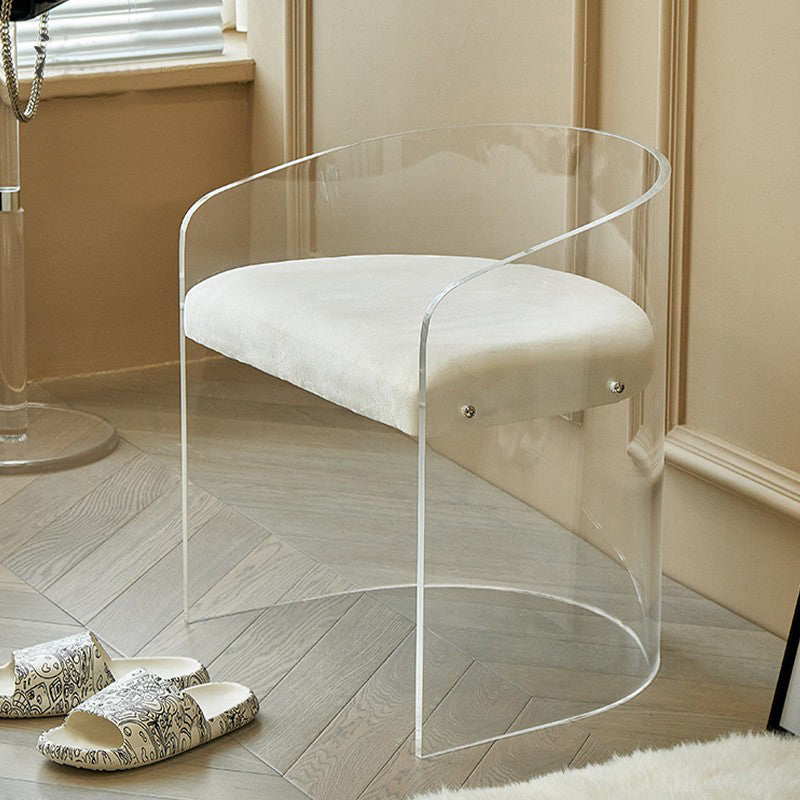 Modern Simple Arm Chair Plastic Frame Dining Arm Chair for Living Room