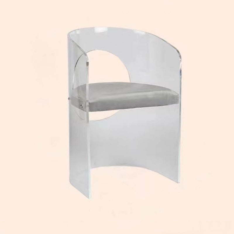 Modern Simple Arm Chair Plastic Frame Dining Arm Chair for Living Room