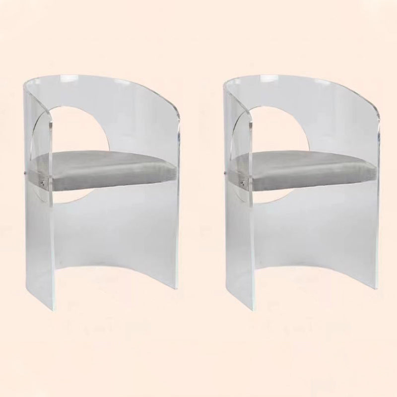 Modern Simple Arm Chair Plastic Frame Dining Arm Chair for Living Room