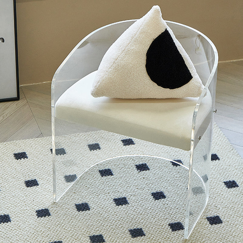 Modern Simple Arm Chair Plastic Frame Dining Arm Chair for Living Room
