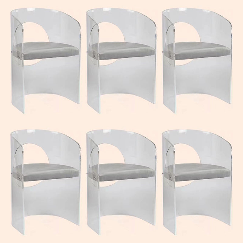 Modern Simple Arm Chair Plastic Frame Dining Arm Chair for Living Room