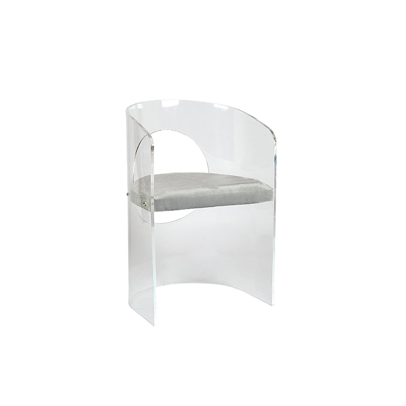 Modern Simple Arm Chair Plastic Frame Dining Arm Chair for Living Room
