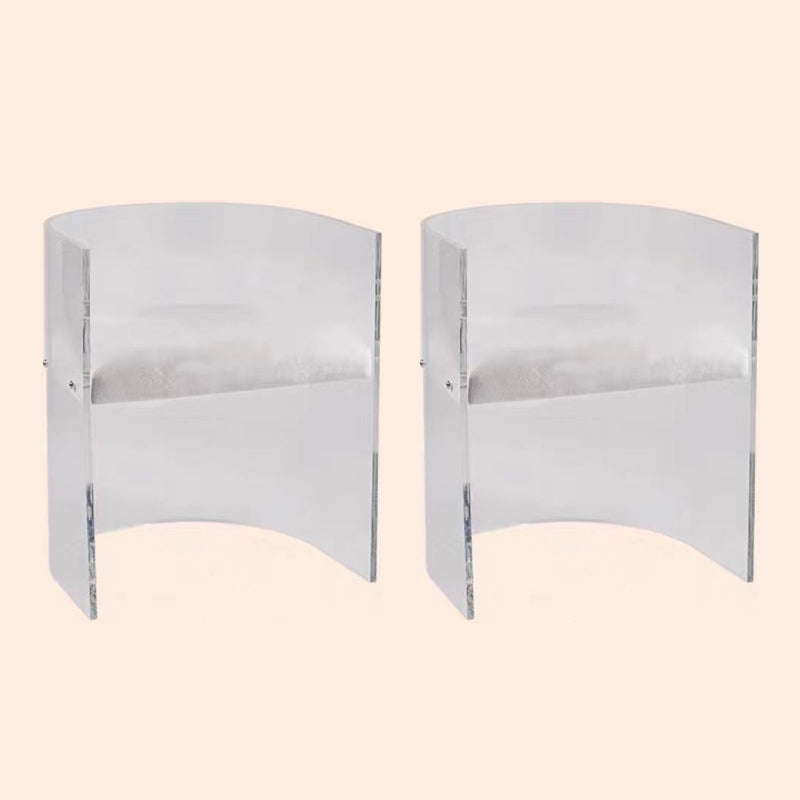 Modern Simple Arm Chair Plastic Frame Dining Arm Chair for Living Room