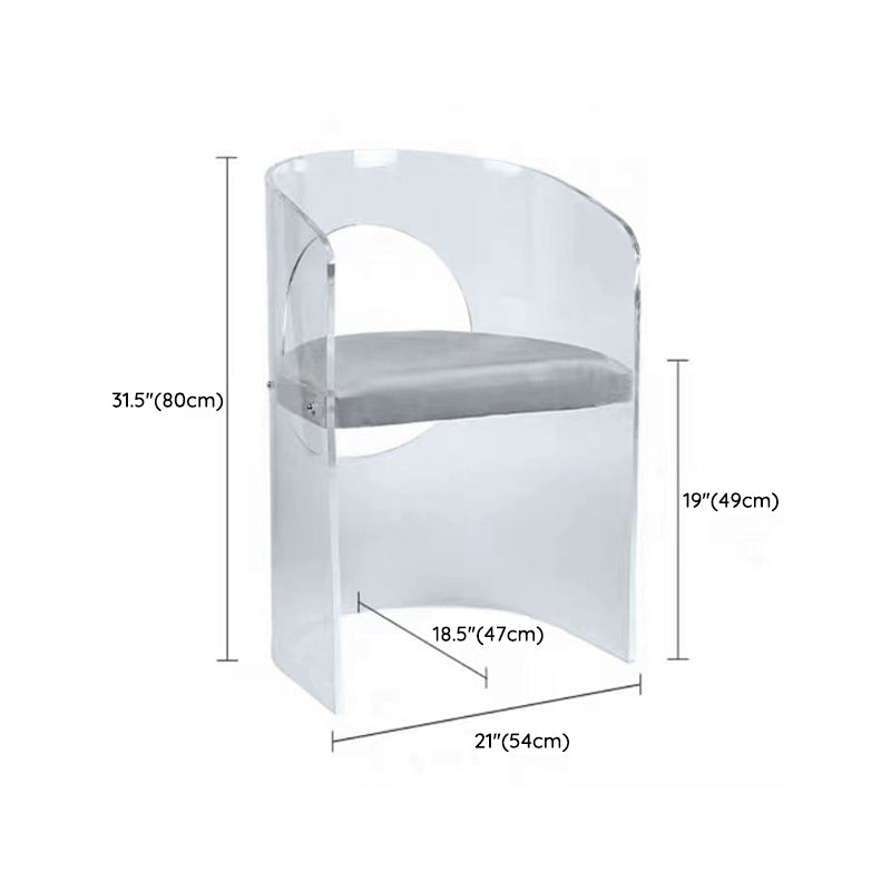 Modern Simple Arm Chair Plastic Frame Dining Arm Chair for Living Room