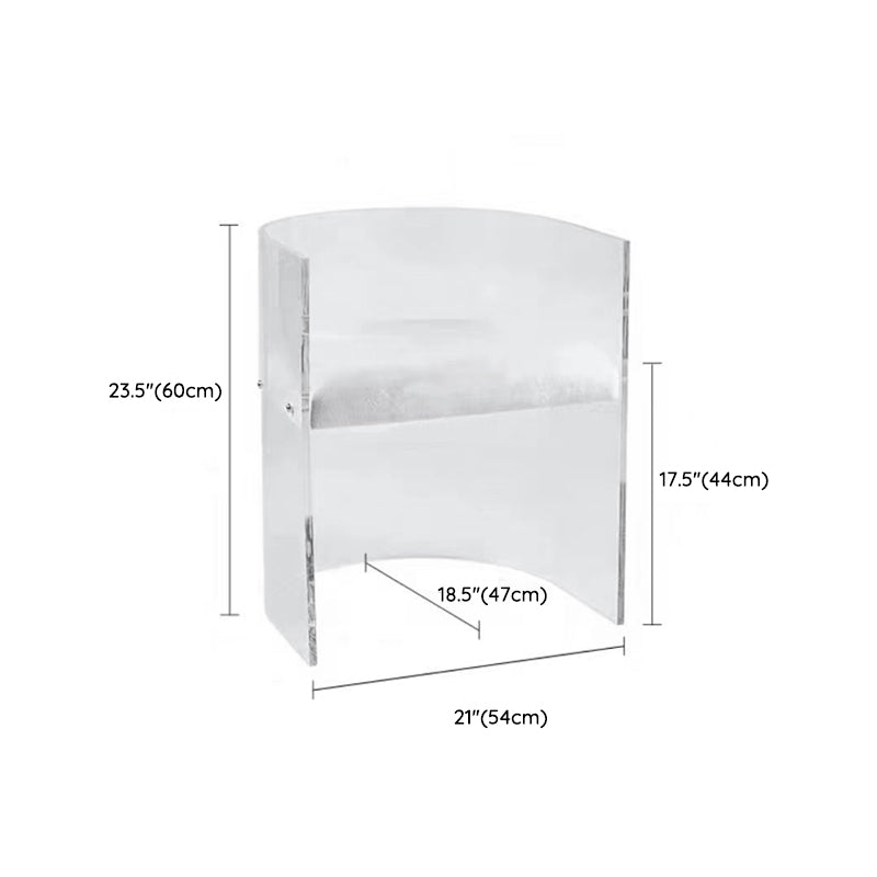 Modern Simple Arm Chair Plastic Frame Dining Arm Chair for Living Room