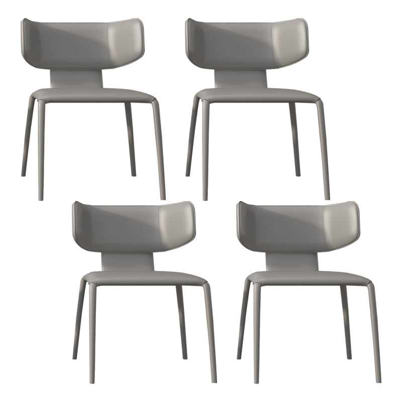 Modern Simple Side Chair Faux Leather Wingback Chair for Living Room