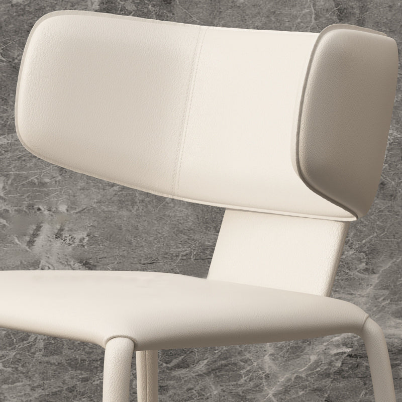 Modern Simple Side Chair Faux Leather Wingback Chair for Living Room