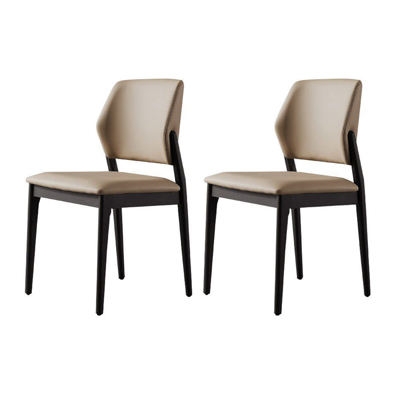 Modern Simple Side Chair Wooden Frame Side Dining Chair for Bedroom