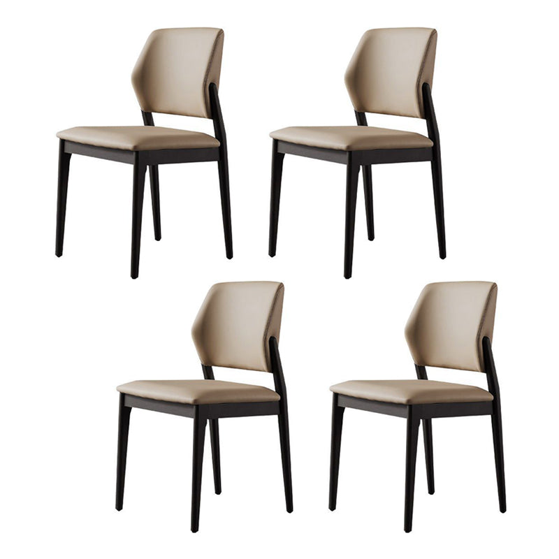 Modern Simple Side Chair Wooden Frame Side Dining Chair for Bedroom