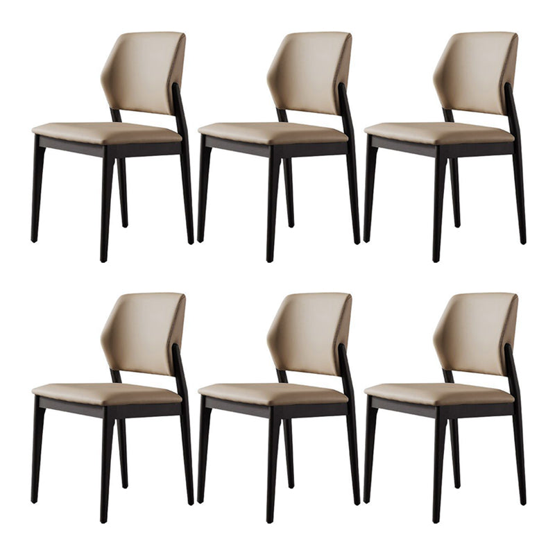 Modern Simple Side Chair Wooden Frame Side Dining Chair for Bedroom