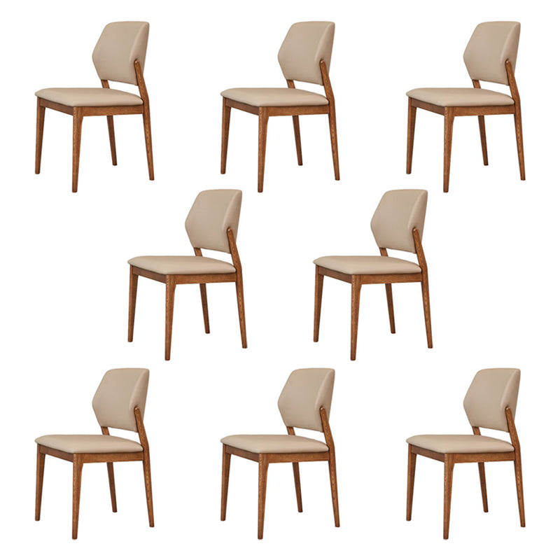 Modern Simple Side Chair Wooden Frame Side Dining Chair for Bedroom