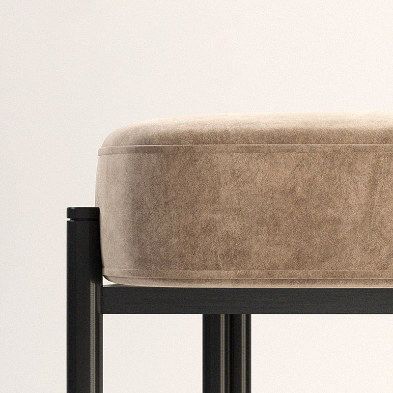 Modern Simple Metal Side Chair Upholstered Dining Chairs for Home Use