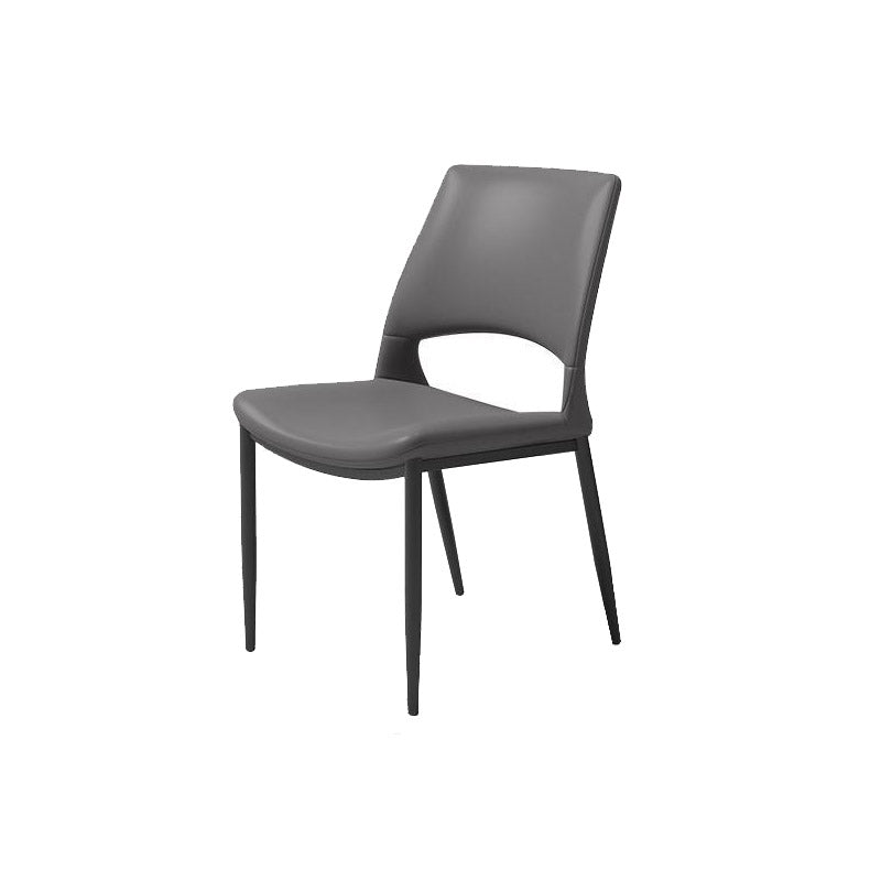 Kitchen Open Back Dining Chair Industrial Upholstered Armless Chair