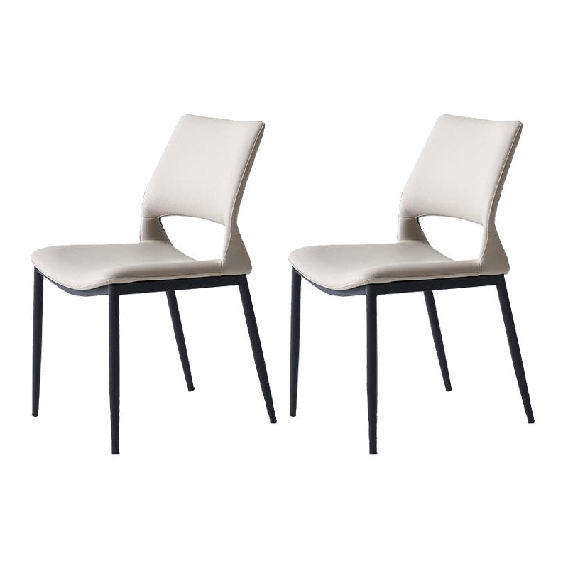 Kitchen Open Back Dining Chair Industrial Upholstered Armless Chair