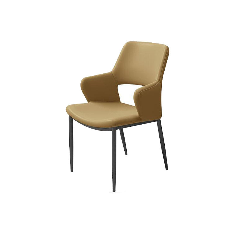 Kitchen Open Back Dining Chair Industrial Upholstered Armless Chair
