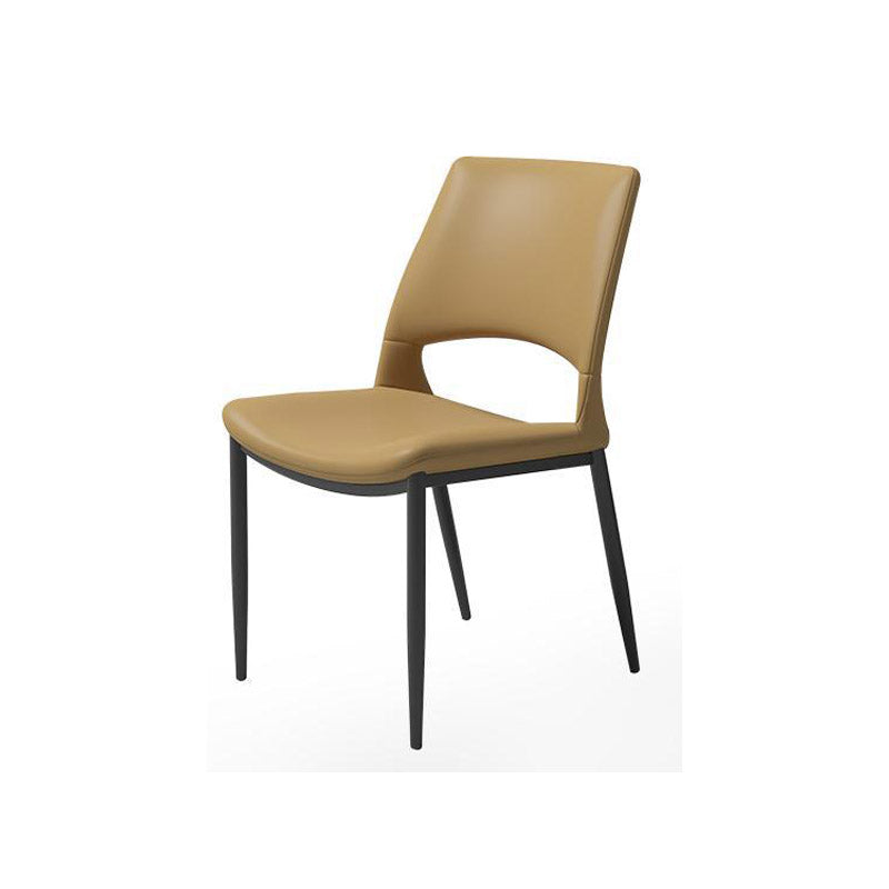 Kitchen Open Back Dining Chair Industrial Upholstered Armless Chair