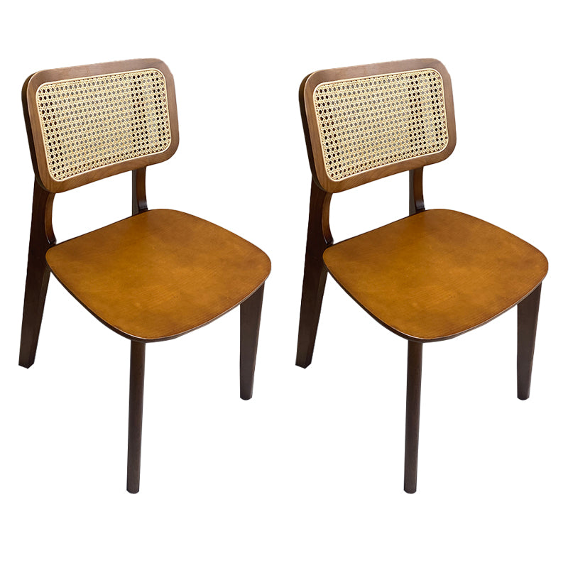 Industrial Solid Wood Armless Chair Kitchen Dining Side Chair