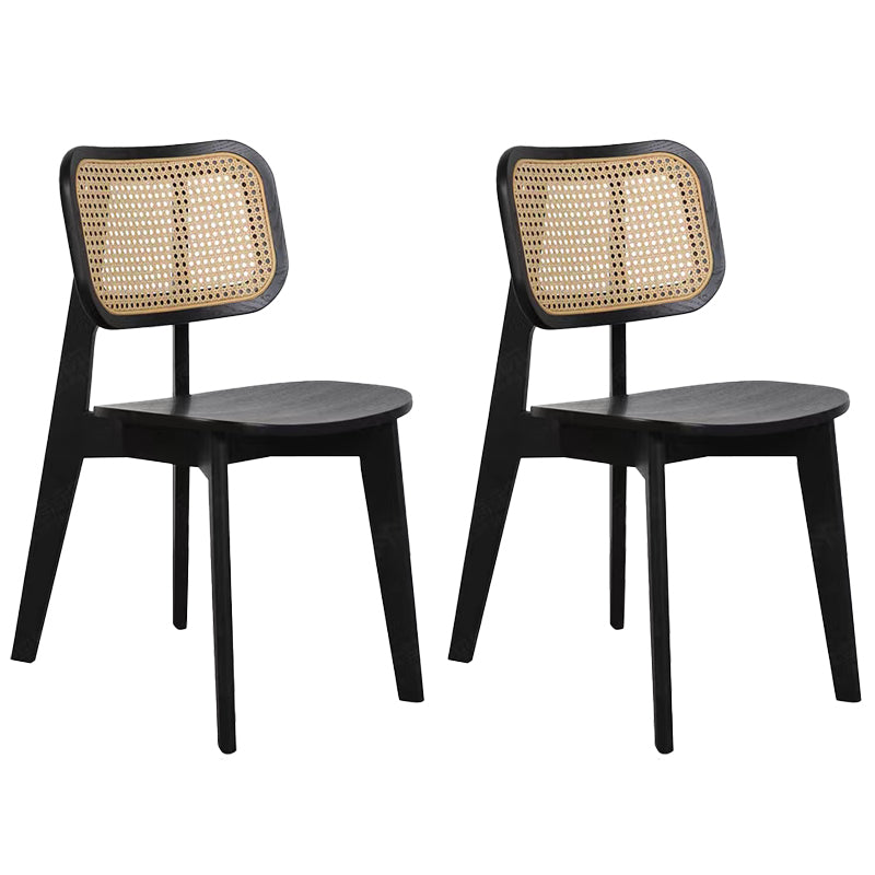Industrial Solid Wood Armless Chair Kitchen Dining Side Chair