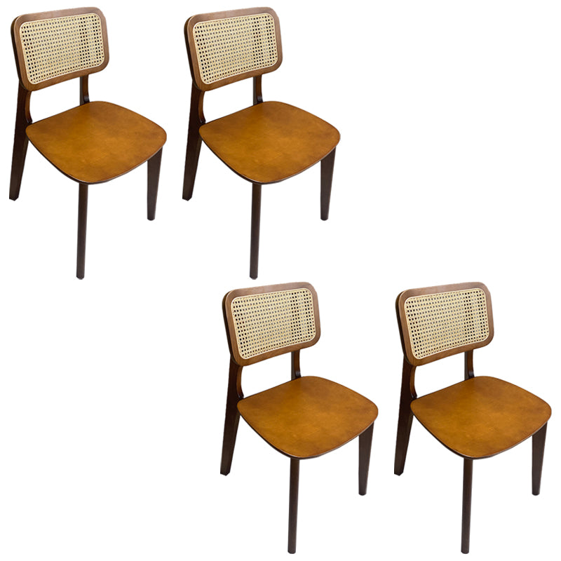 Industrial Solid Wood Armless Chair Kitchen Dining Side Chair